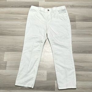 CHICO’S White Platinum Denim Pants Size 25